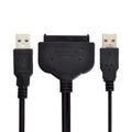 USB 3.0 to SATA 22Pin 2.5" Hard disk driver Adapter With extral USB Power cable U3-067
