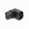 IEC Male C14 to Down Right Angled 90 Degree IEC Female C13 Power Extension Adapter AC Converter PW-031-DN