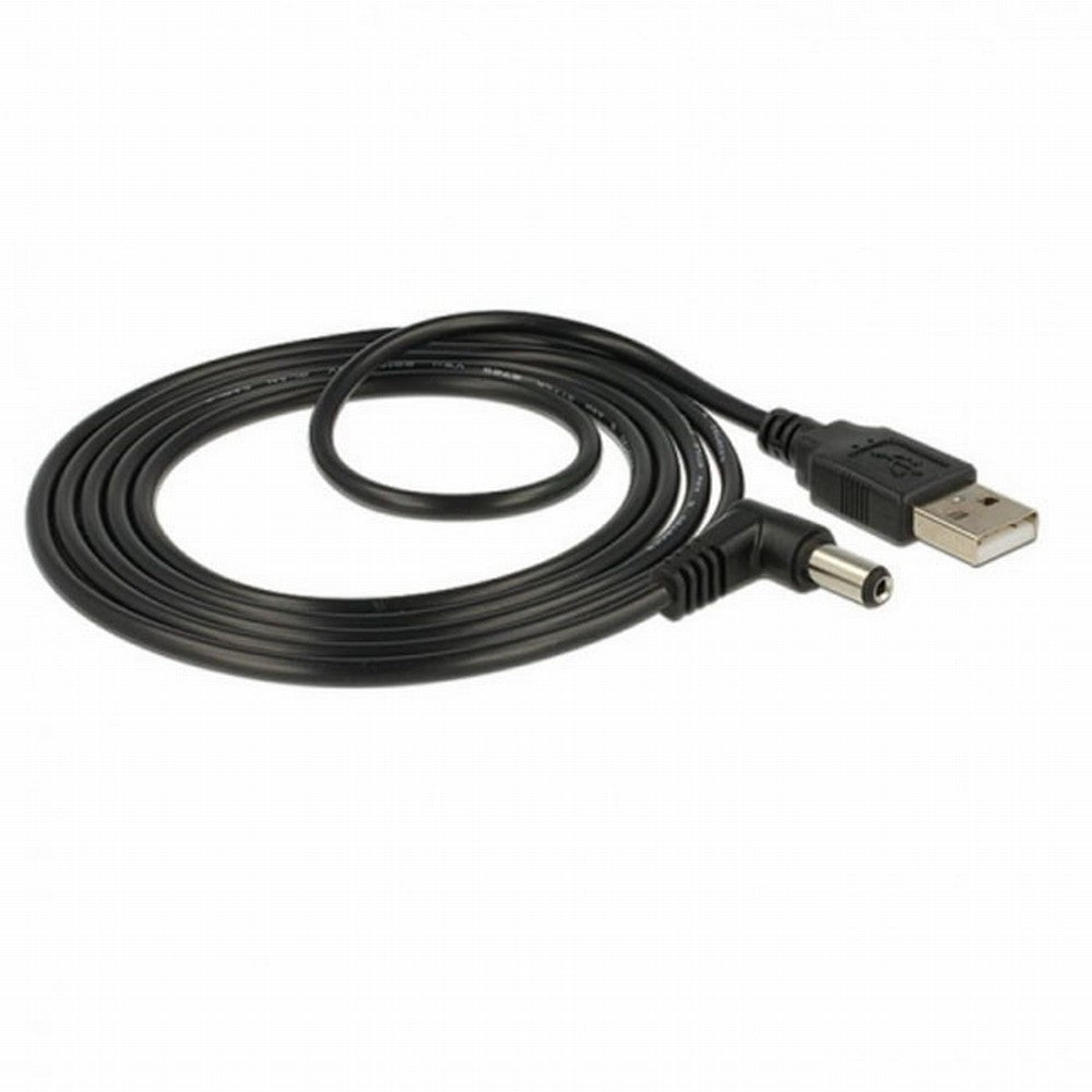 USB 2.0 A Type Male to Right Angled 90 Degree 5.5 x 2.1mm DC 5V Power Plug Barrel Connector Charge Cable U2-184-RI