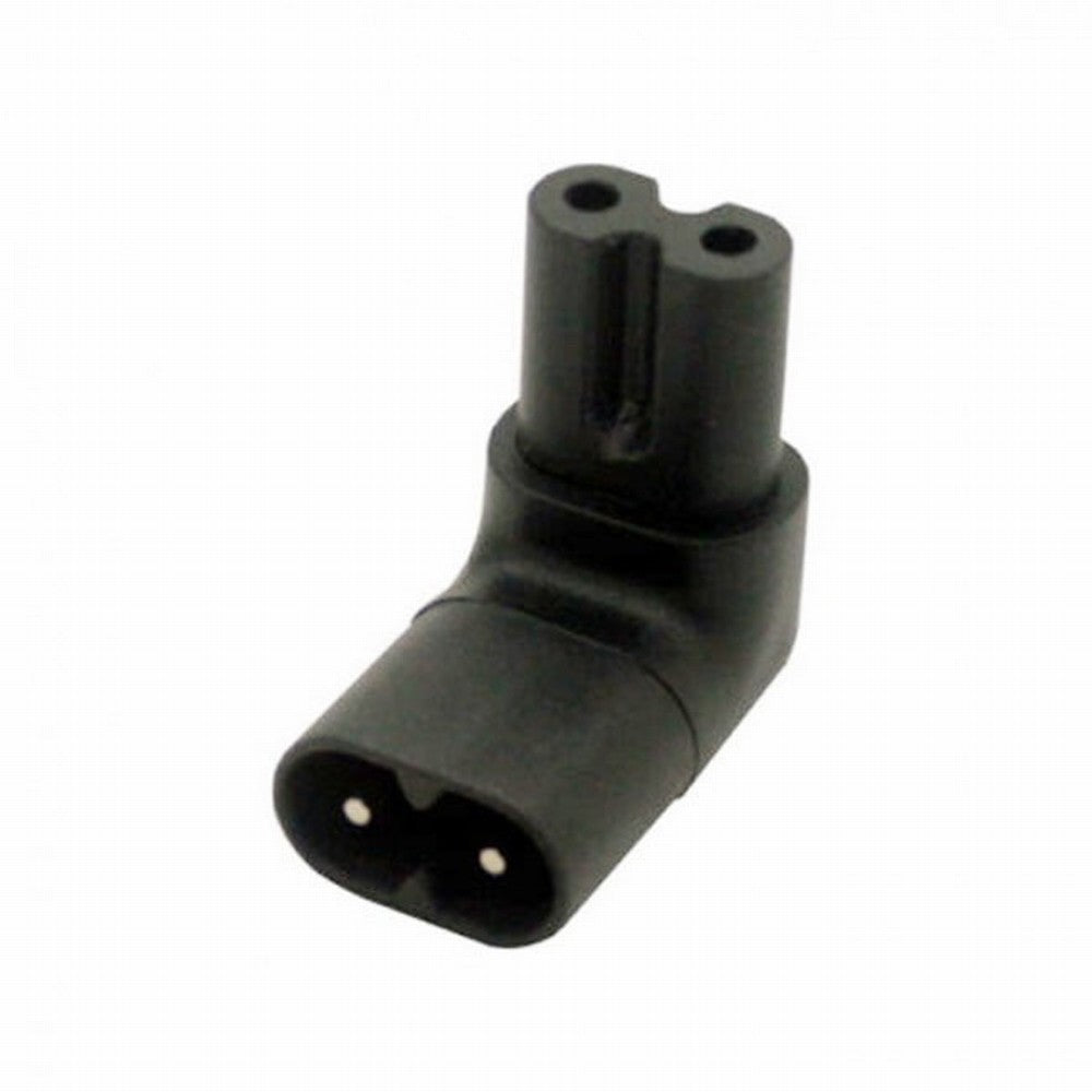 Figure 8 IEC 320 C7 to C8 90 Degree Up Down Angled Right Angle AC Power Adapter Extension PW-038