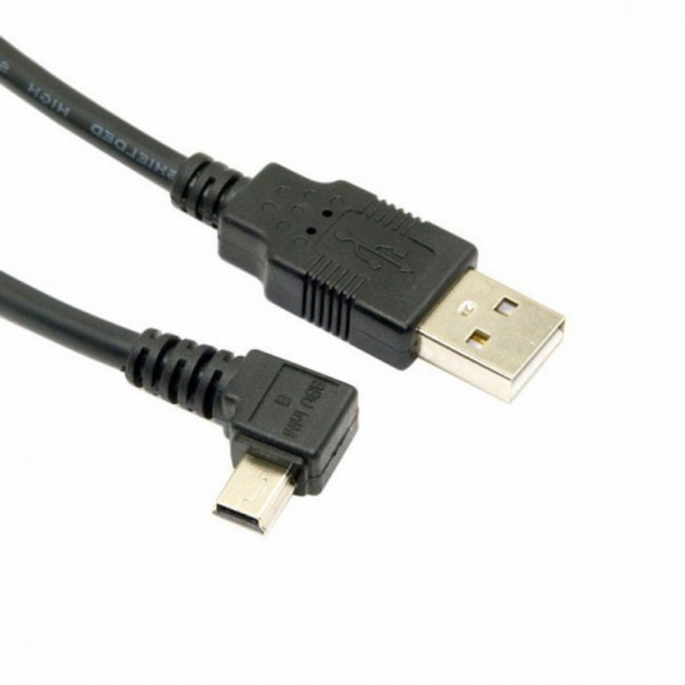 Mini USB B Type 5pin Male Left Angled 90 Degree to USB 2.0 Male Data Cable 6ft 1.8m U2-057-LE-1.8M
