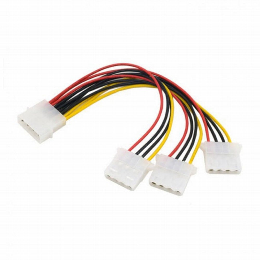 IDE 4 Pin Male to 3 IDE Female Y Type Splitter Power supply Extension Cable 10cm for Hard Disk SA-086