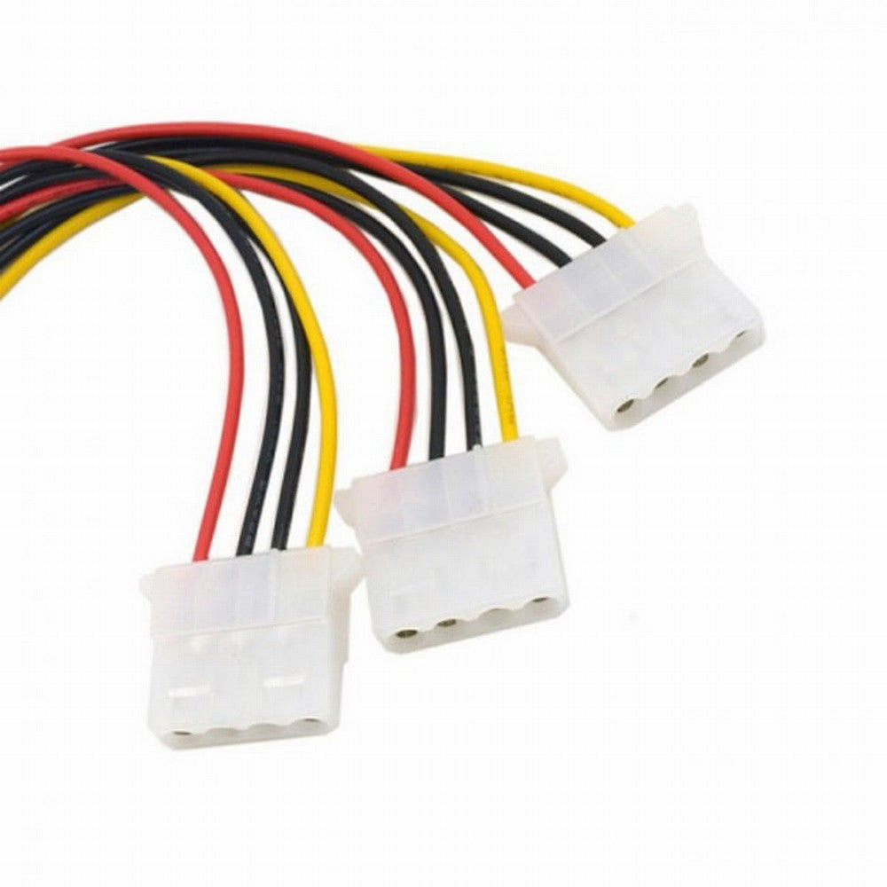 IDE 4 Pin Male to 3 IDE Female Y Type Splitter Power supply Extension Cable 10cm for Hard Disk SA-086