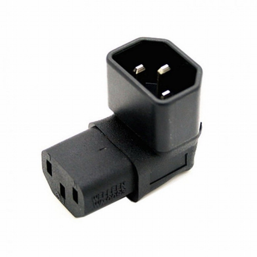 IEC Male C14 to Up Direction Right Angled 90 Degree IEC Female C13 Power Extension Adapter AC Convertor PW-031-UP