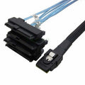 Internal 36 Pin Mini SAS SFF-8087 Host to 4 SFF-8482 Target SAS Hard Disk and SATA Power Cable 100cm SF-091-1.0M