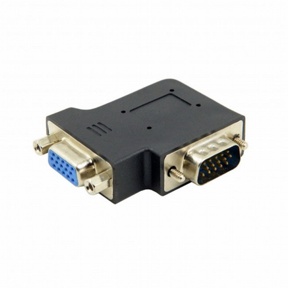 Vertical Flat Left Angled 90 Degree VGA SVGA Male To Female extension Adapter DB-002-LE