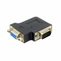 Vertical Flat Left Angled 90 Degree VGA SVGA Male To Female extension Adapter DB-002-LE