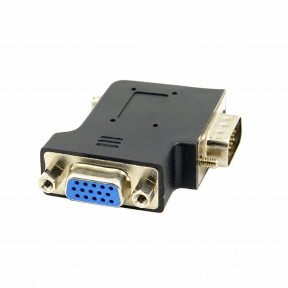 Vertical Flat Left Angled 90 Degree VGA SVGA Male To Female extension Adapter DB-002-LE