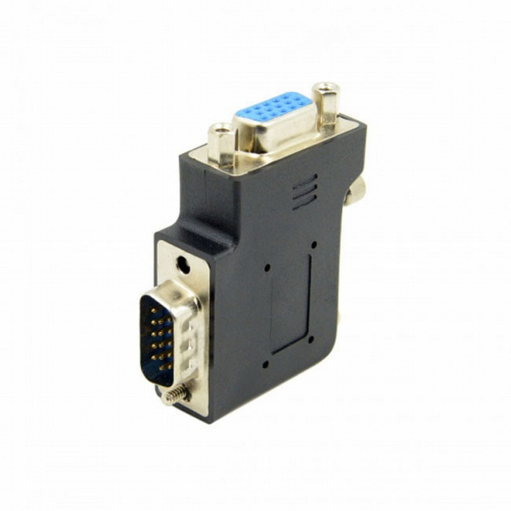 Vertical Flat Left Angled 90 Degree VGA SVGA Male To Female extension Adapter DB-002-LE