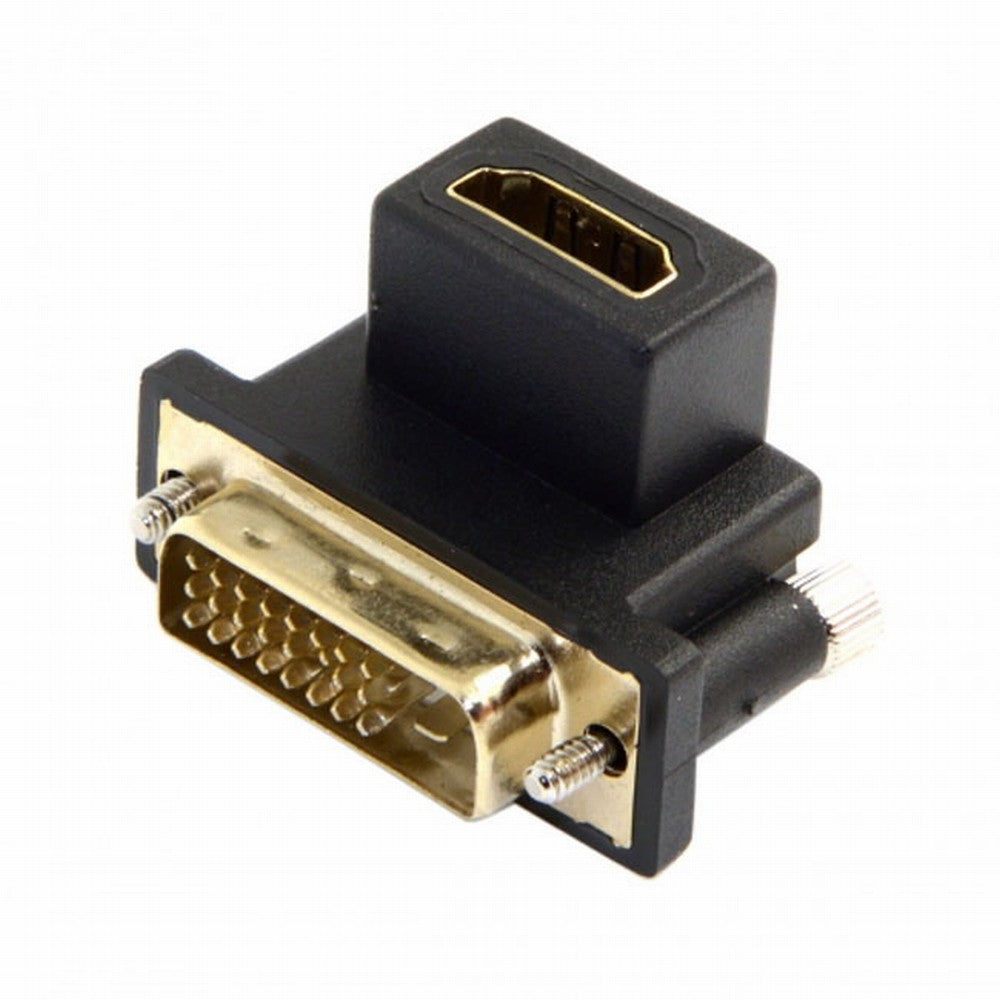 90 Degree Down Angled DVI Male to HDMI Female Adapter for Computer HDTV Graphics Card DB-041-DN