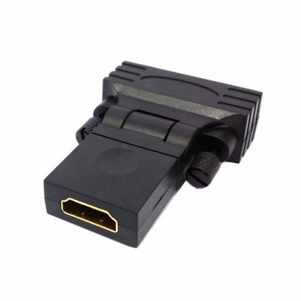 DVI Male to HDMI Female 360 degree Rotating Swivel Adapter for HDTV Video Card 1080P HD-021