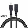 USB-C USB 3.1 Type C Male to Female Extension Data Cable for Macbook Tablet Mobile Phone 20cm UC-218-BK-0.2M