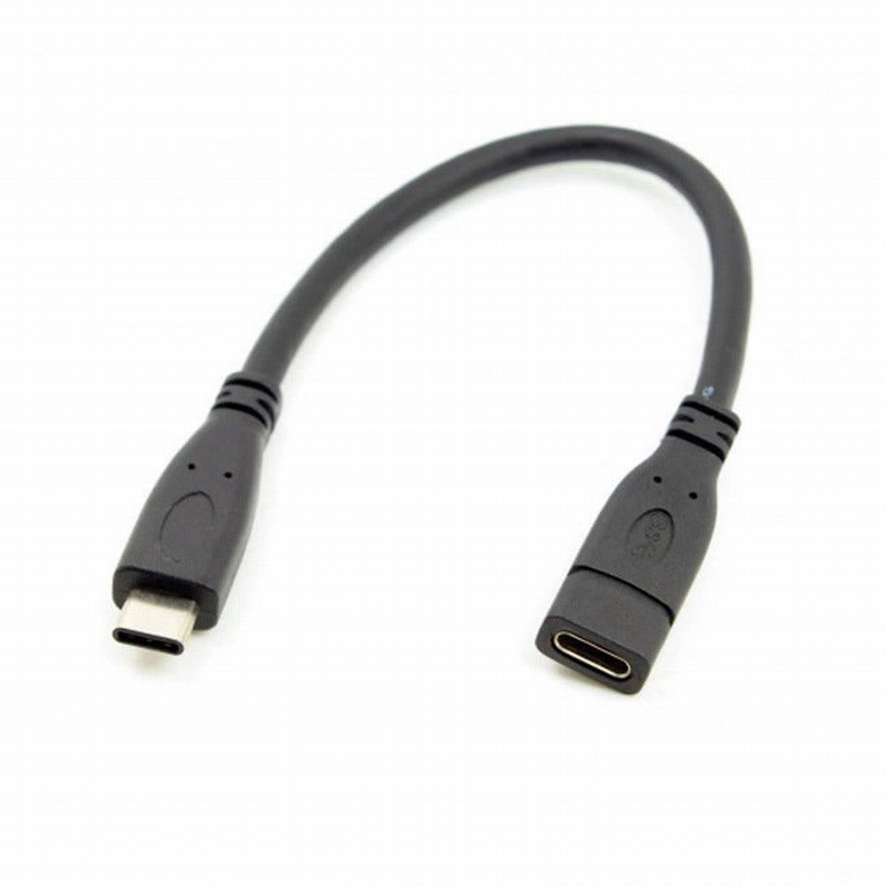 USB-C USB 3.1 Type C Male to Female Extension Data Cable for Macbook Tablet Mobile Phone 20cm UC-218-BK-0.2M