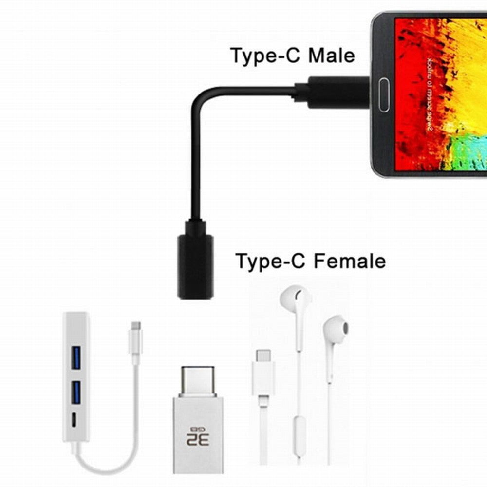 USB-C USB 3.1 Type C Male to Female Extension Data Cable for Laptop Macbook Tablet Mobile Phone 1m UC-218-BK-1.0M