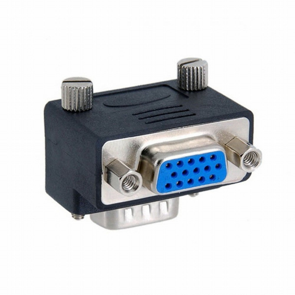90 Degree Up Angled VGA SVGA Male To Female Extension Adapter for Monitor Projector DB-002-UP