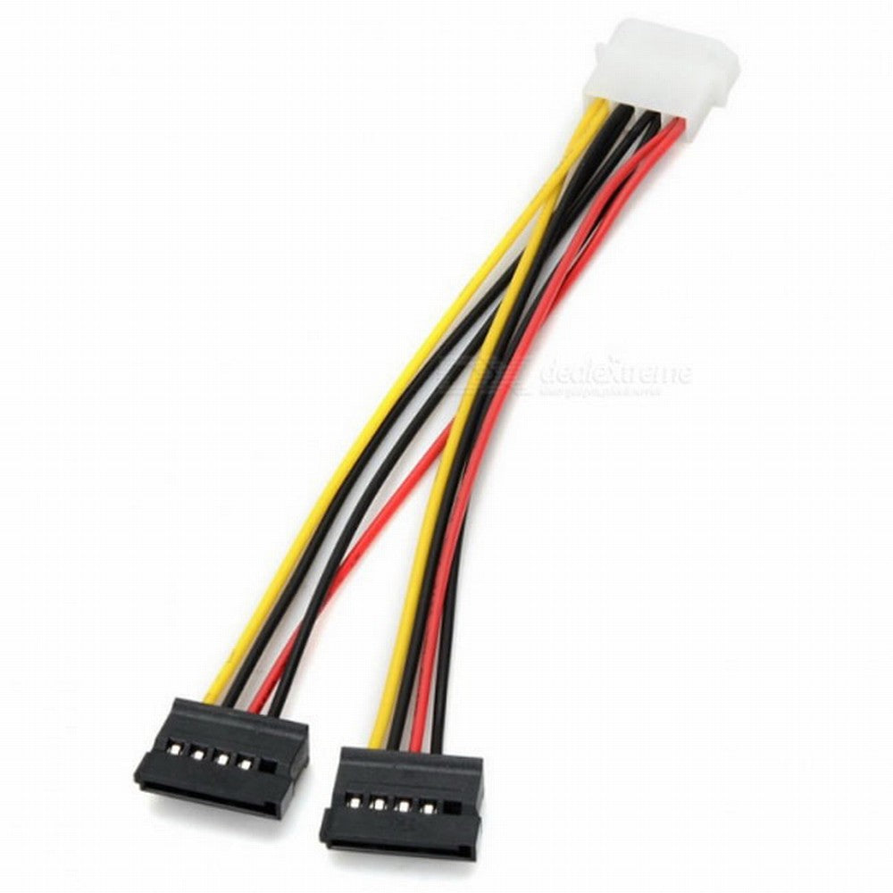 IDE to Dual SATA II 15pin Y Splitter 10cm Hard Disk Power Supply Extension Cable SA-056