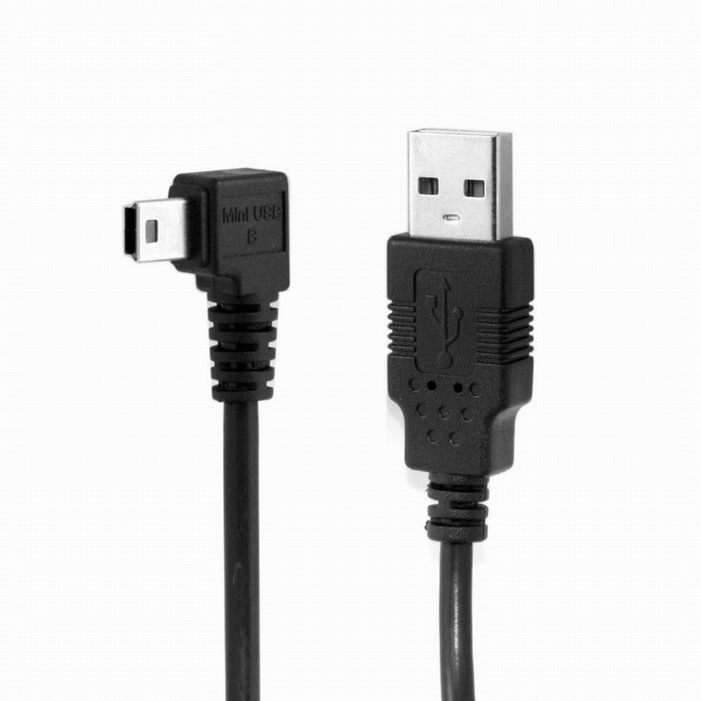 5pin Mini USB type Male Left Angled 90 degree to USB 2.0 male data charge cable 50cm CC-U2-057