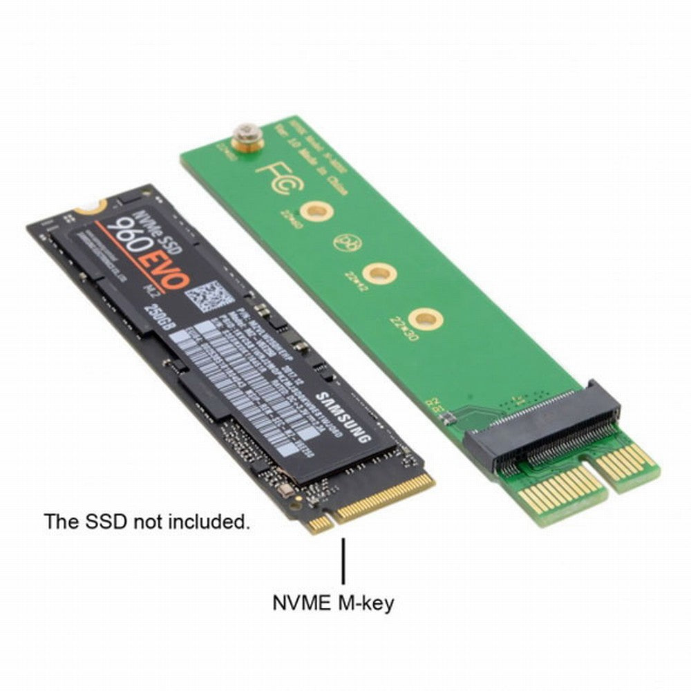 NGFF M-key NVME AHCI SSD to PCI-E 3.0 1x x1 Vertical Adapter for XP941 SM951 PM951 960 EVO SSD SA-002