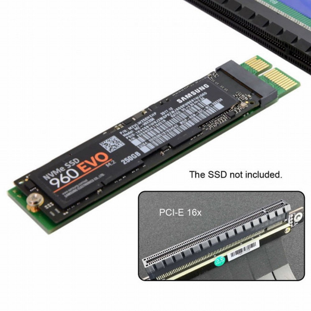 NGFF M-key NVME AHCI SSD to PCI-E 3.0 1x x1 Vertical Adapter for XP941 SM951 PM951 960 EVO SSD SA-002