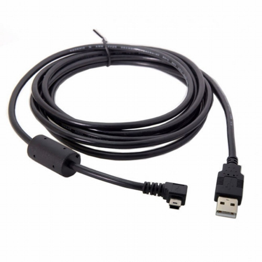 Mini USB B Type 5pin Male Right Angled 90 Degree to USB 2.0 Male Data Cable with Ferrite U2-057-RI-3.0M/U2-057-RI-5.0M