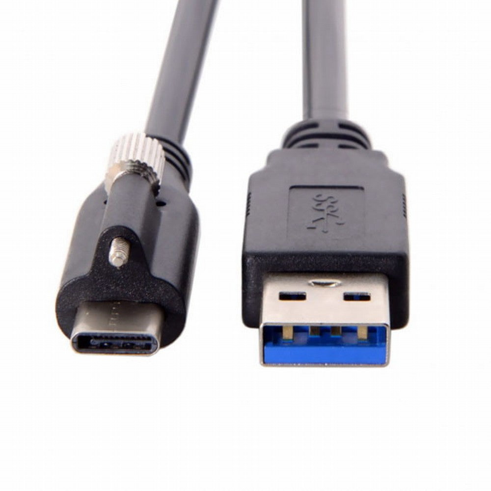 5 Meters USB 3.1 Type-C Locking Connector to Standard USB3.0 Data Cable for Camera With Panel Mount Screw UC-045-5.0M