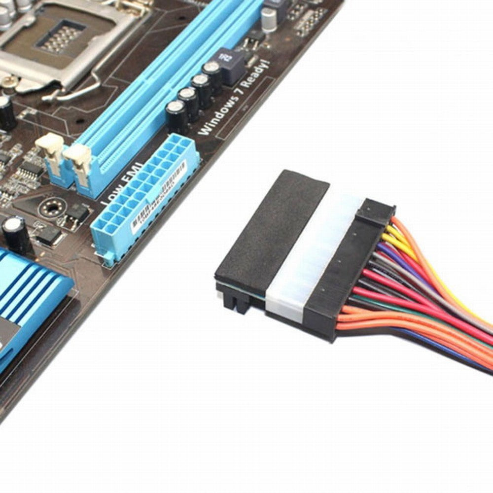 ATX 24Pin Female to 24pin Male 90 Degree Power Adapter Mainboard Motherboard for Desktops PC Supply PW-007