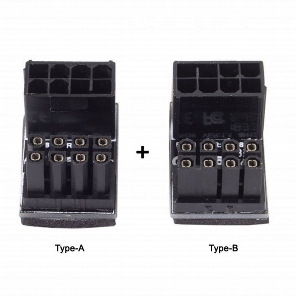 ATX 8Pin Female to 8pin Male 180 Degree Angled Power Adapter for Desktops Graphics Card PW-009