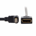 Up Angled Mini DP DisplayPort 90 Degree to DisplayPort Female Cable for Displays Monitors DP-013-UP
