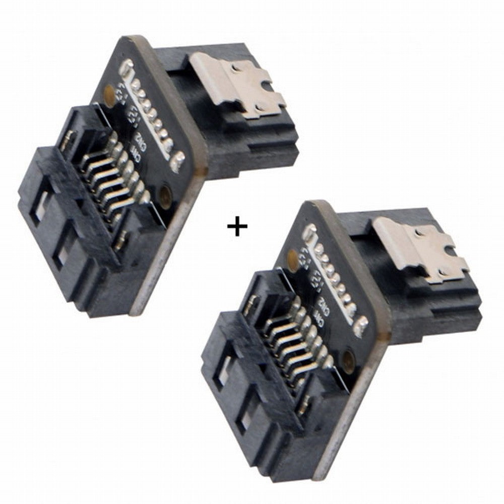 SATA 7Pin Female to 7pin Male Up 90 Degree Angled Adapter Mainboard Motherboard for Desktops SSD HDD SA-017-UP
