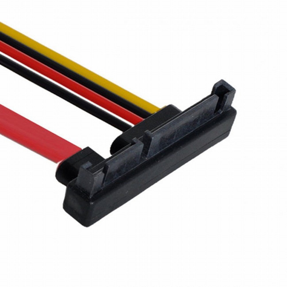 Down Angled SATA III 3.0 7+15 22 Pin SATA Male to Female Data Power Extension Cable 30cm SA-065-DN