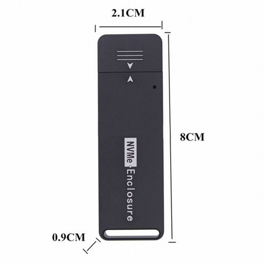 USB 3.1 Gen2 10Gbps to NVME PCI-E M-Key Solid State Drive External Enclosure 2230/2242mm U3-047