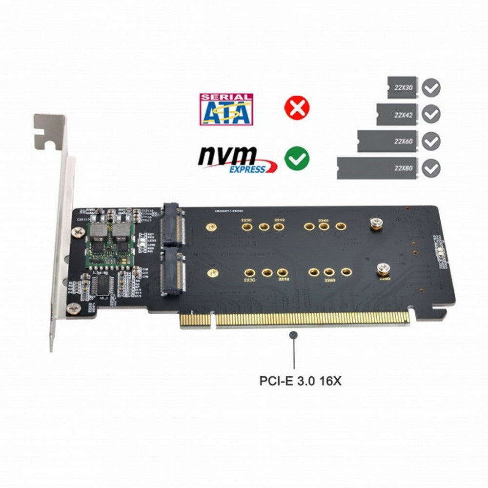 4X NVME M.2 AHCI to PCIE Express 3.0 Gen3 X16 Raid Card VROC Raid0 Hyper Adapter SA-024