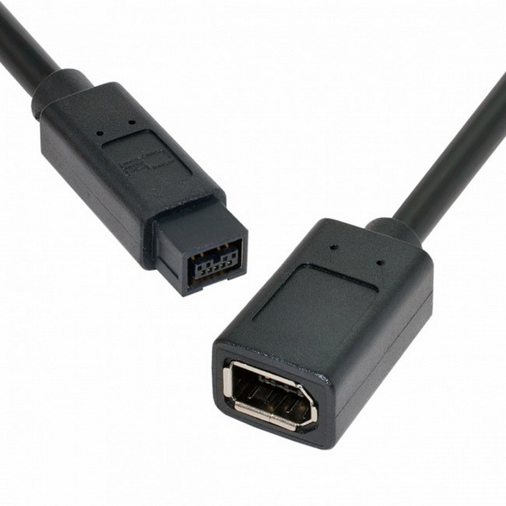 IEEE 1394 6Pin Female to 1394b 9Pin Male Firewire 400 to 800 Cable 20cm CA-012