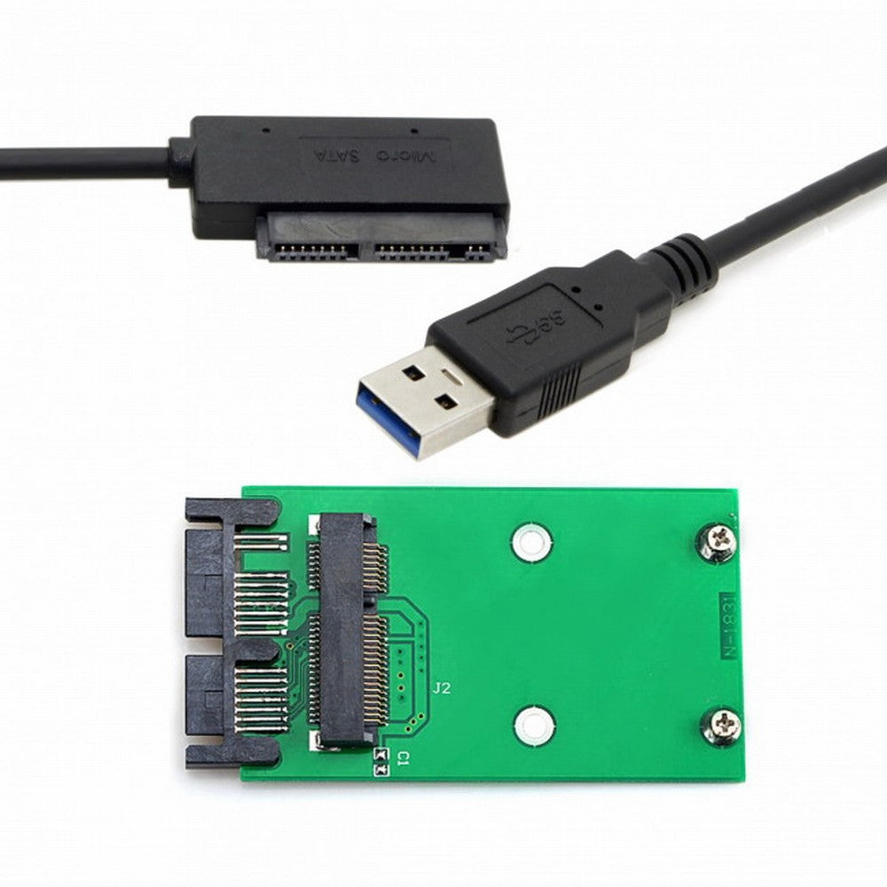 USB 3.0 to mSATA 50Pin SSD 1.8" Micro SATA 7+9 16pin Adapter Add on Cards PCBA SA-119+U3-068