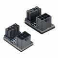 ATX 6Pin Female to 8pin Male 180 Degree Angled Power Adapter for Desktops Graphics Card PW-024