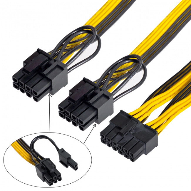 12Pin to ATX Dual 8Pin 6Pin Splitter GPU Graphics Card Modular Power Supply Cable for 3080 3090 AX850 AX750 AX650 PW-026