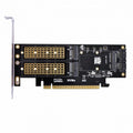 PCI Express PCI-E 3.0 Dual SATA to NGFF NVME MSATA M-Key B/M-key SSD Card Adapter 3in1 SA-028