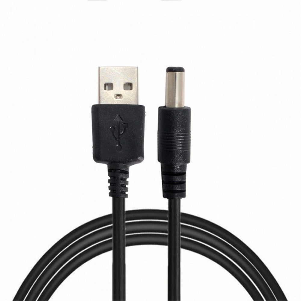 USB 2.0 A Type Male TO 5.5x2.1mm DC Power Plug Barrel Connector 5v Cable 100cm U2-184-BK