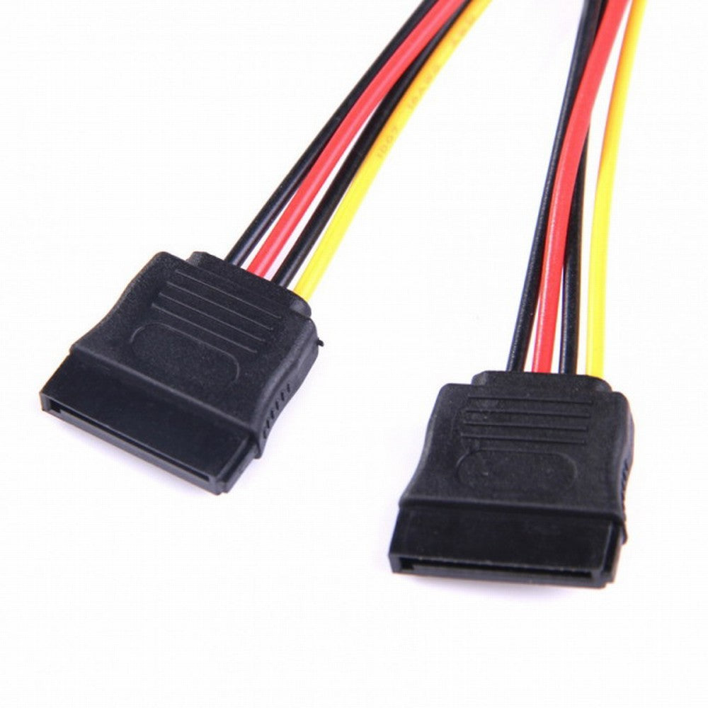 IDE to Dual SATA II 15pin Y Splitter 10cm Hard Disk Power Supply Extension Cable SA-056