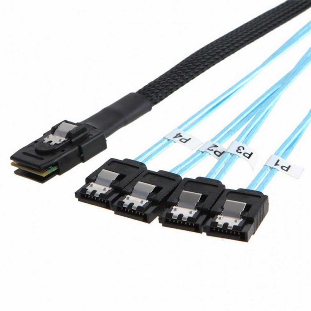 Internal Mini SAS SFF-8087Host to 4 SATA 7pin Target Hard Disk 6Gbps Data Server Raid Cable CC-SF-004