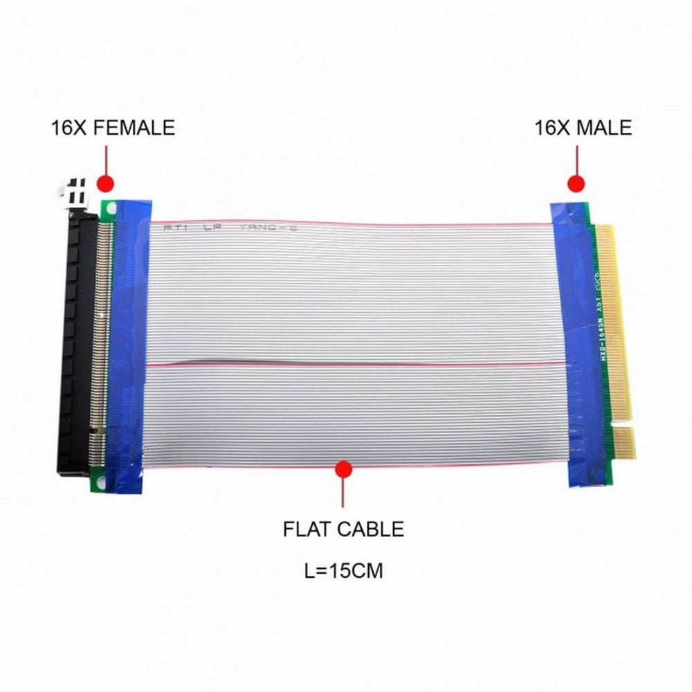 NGFF M-key NVME AHCI SSD to PCI-E 3.0 16x x16 Vertical Adapter with Cable Male to Female Extension EP-075+SA-001-GR