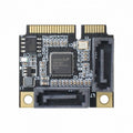 Mini PCI-E PCI Express to SATA 3.0 Dual Ports Adapter Converter Hard Drive Extension Card SA-033-2P