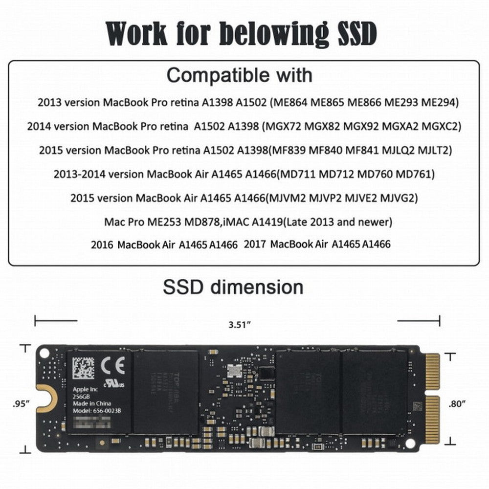 PCI Express PCI-E 1X to 12+16Pin 2013-2017 Mac Pro Air SSD Convert Card for A1493 A1502 A1465 A1466 SA-143