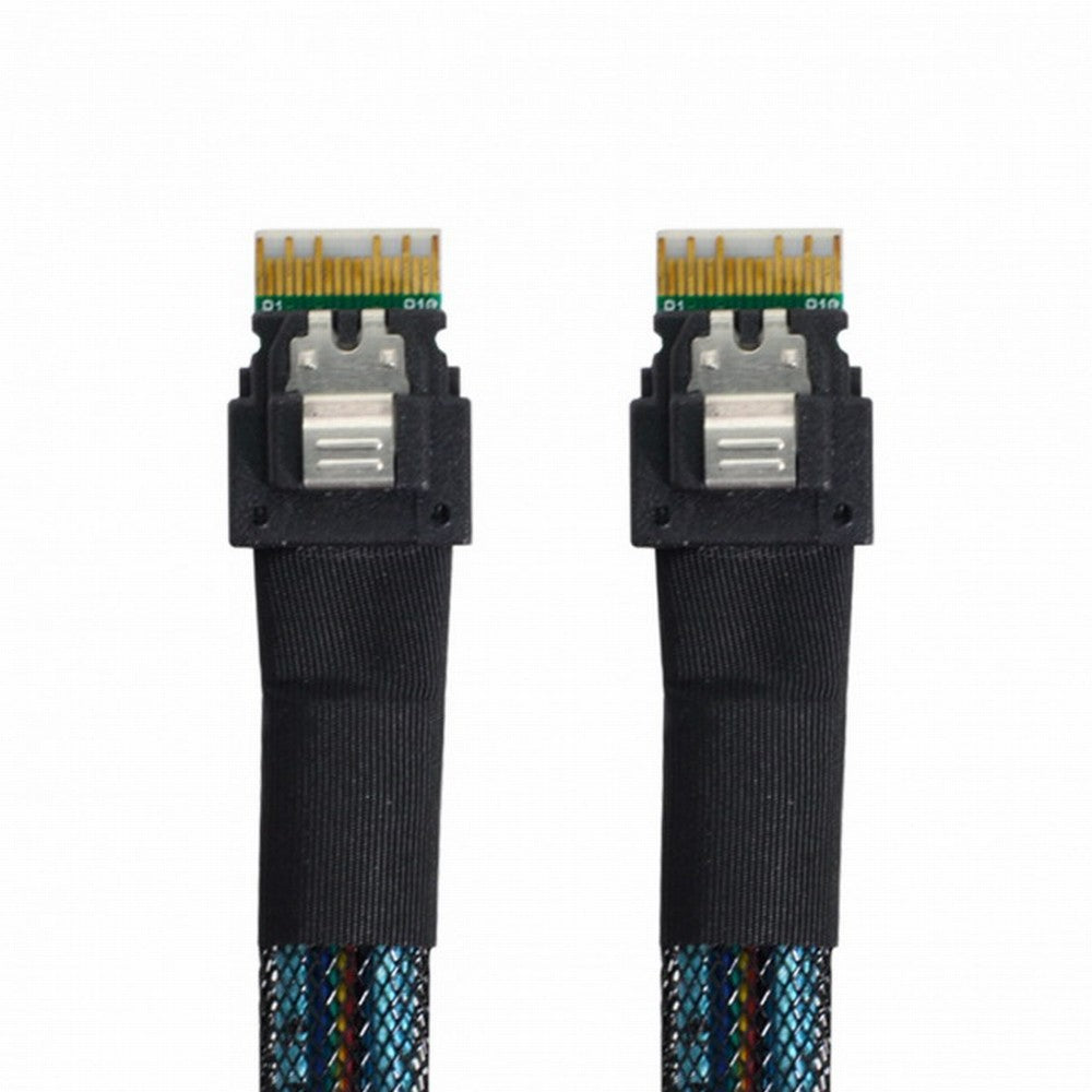 PCI-E Slimline SAS 4.0 SFF-8654 4i 38pin Host to SFF-8654 Slim SAS Target Cable 50cm SF-100