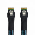 PCI-E Slimline SAS 4.0 SFF-8654 4i 38pin Host to SFF-8654 Slim SAS Target Cable 50cm SF-100