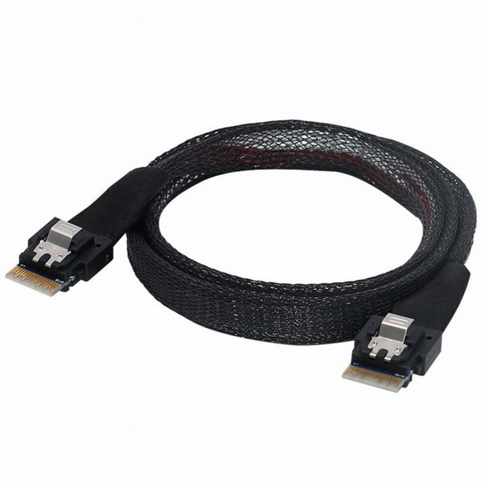 PCI-E Slimline SAS 4.0 SFF-8654 4i 38pin Host to SFF-8654 Slim SAS Target Cable 50cm SF-100
