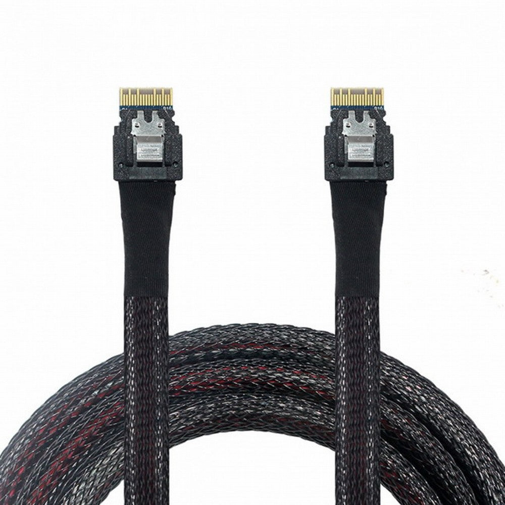 PCI-E Slimline SAS 4.0 SFF-8654 4i 38pin Host to SFF-8654 Slim SAS Target Cable 50cm SF-100
