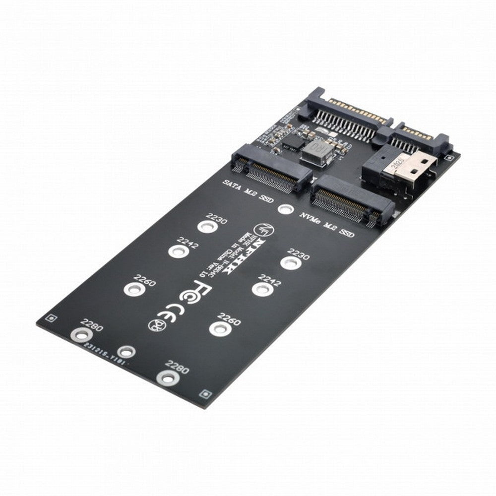 SFF-8654 to U2 Kit NGFF M-Key to Slimline SAS NVME PCIe SSD SATA Adapter for Mainboard SF-016