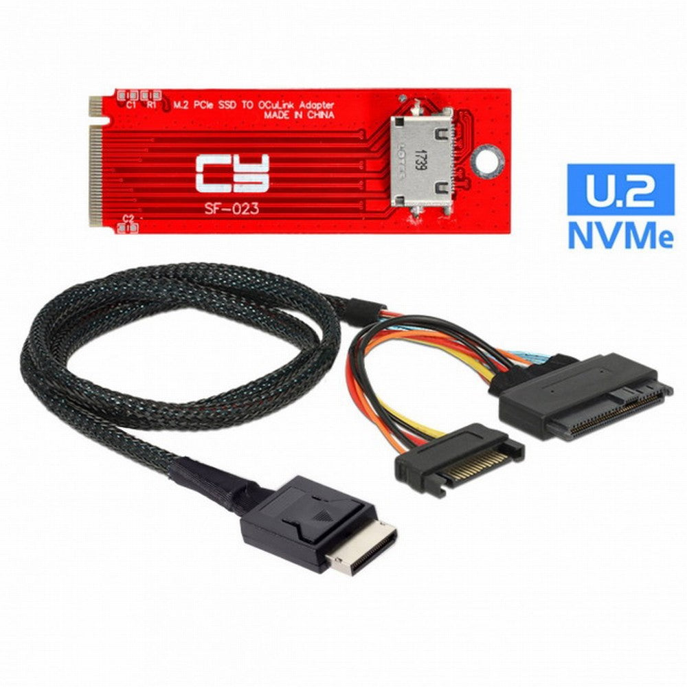 U.2 SFF-8639 Cable PCI-E 3.0 M.2 M-key to Oculink SFF-8612 SFF-8611 Host Adapter for PCIe Nvme SSD 2260 SF-017+023