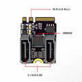NGFF Key A+E PCI Express to SATA 3.0 6Gbps Dual Ports Adapter Converter Hard Drive Extension Card JMB582 2230 SA-034